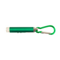 Light Up Carabiner w/ LED & Laser - Green